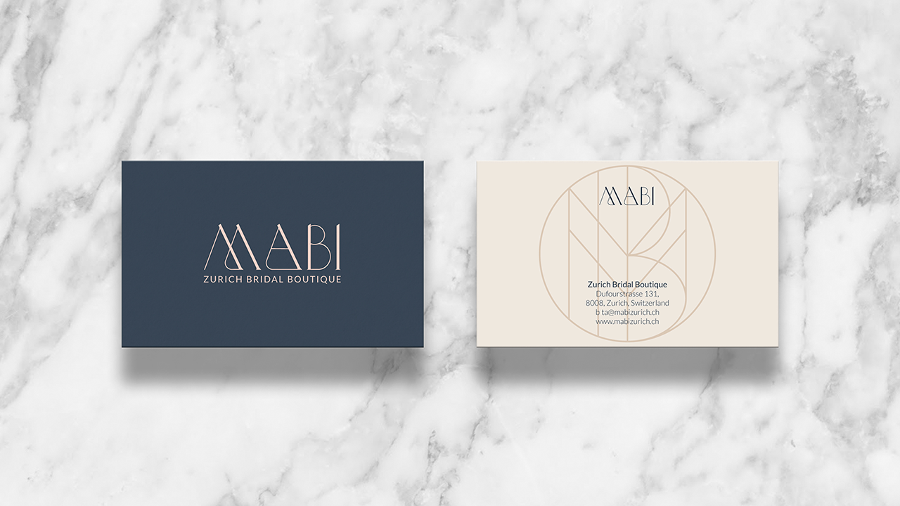 MABI Bridal Boutique business card