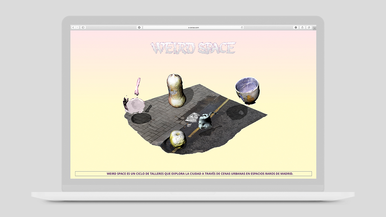 Página de inicio de la web de la exposición Weird Space
